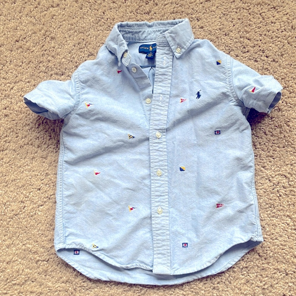 Button down boys dress shirt